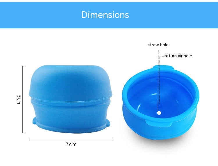 Anti-Spill Leak-Proof Silicone Straw Cup Lid for Baby & Kids - Multiple Colors