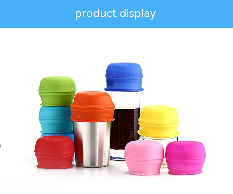 Anti-Spill Leak-Proof Silicone Straw Cup Lid for Baby & Kids - Multiple Colors