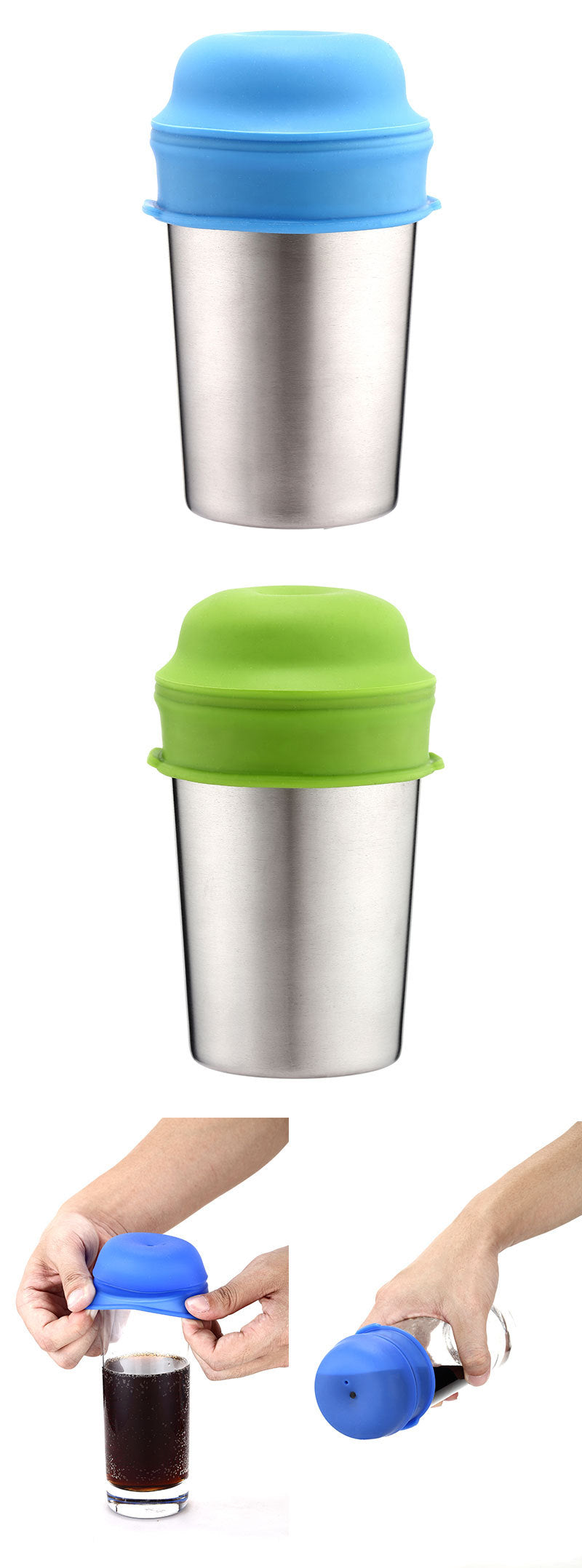 Anti-Spill Leak-Proof Silicone Straw Cup Lid for Baby & Kids - Multiple Colors