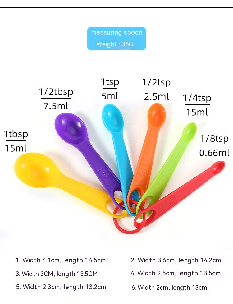 Plastic Measuring Spoon & Cup Set for Baking, Kitchen Utensils, 11-12 Pieces