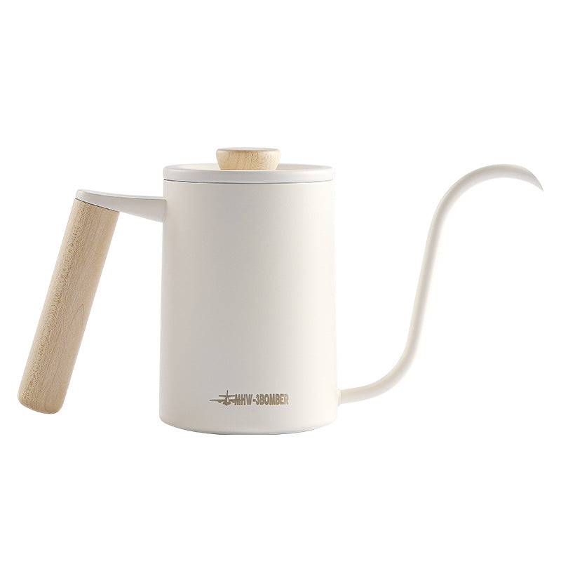 Handmade Coffee Maker with Solid Wood Handle - Planet Series Rushed Design