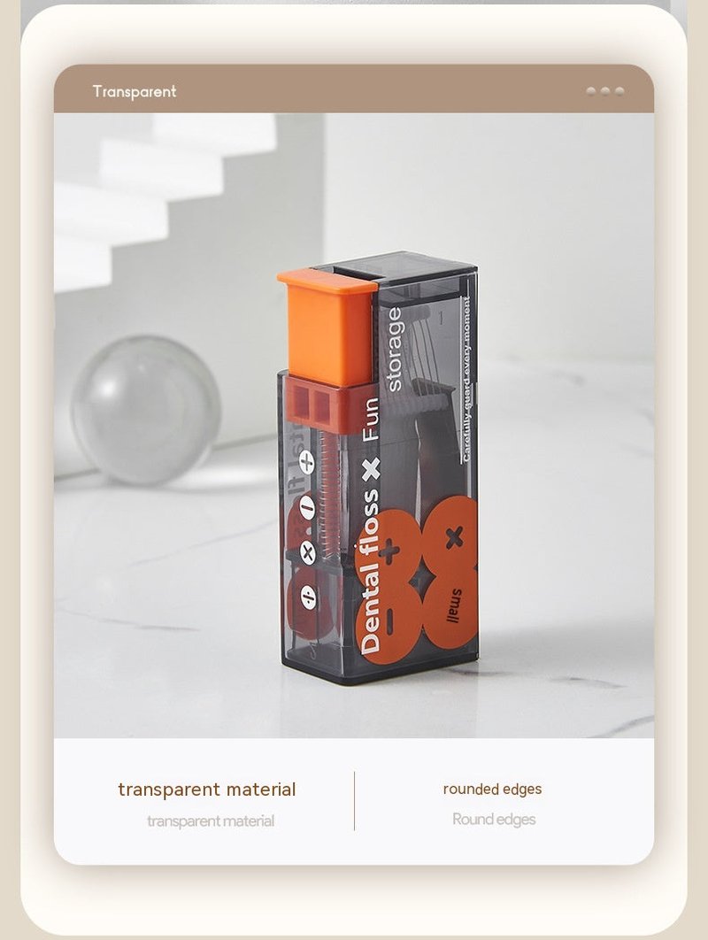 Portable Automatic Floss Storage Box with Pop-up Dispenser and Pick-up