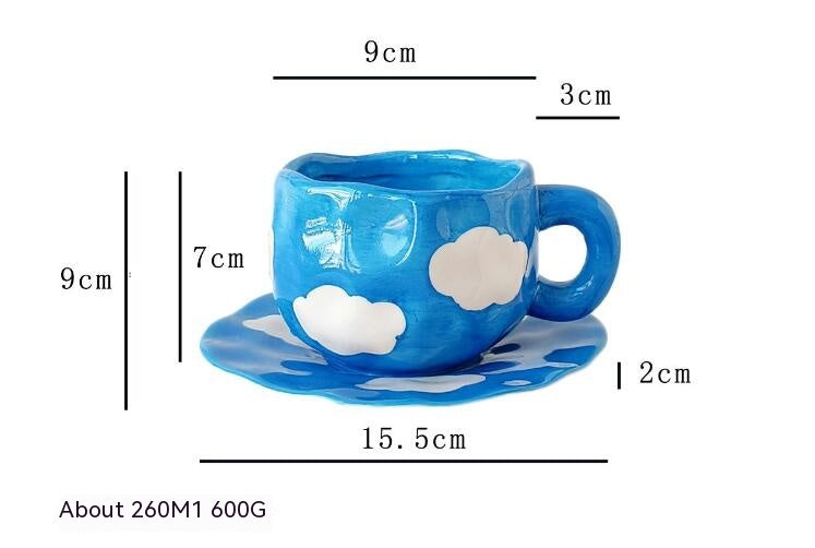 Vintage Floral Tea Cup and Saucer Set - 260ml Home Kitchenware