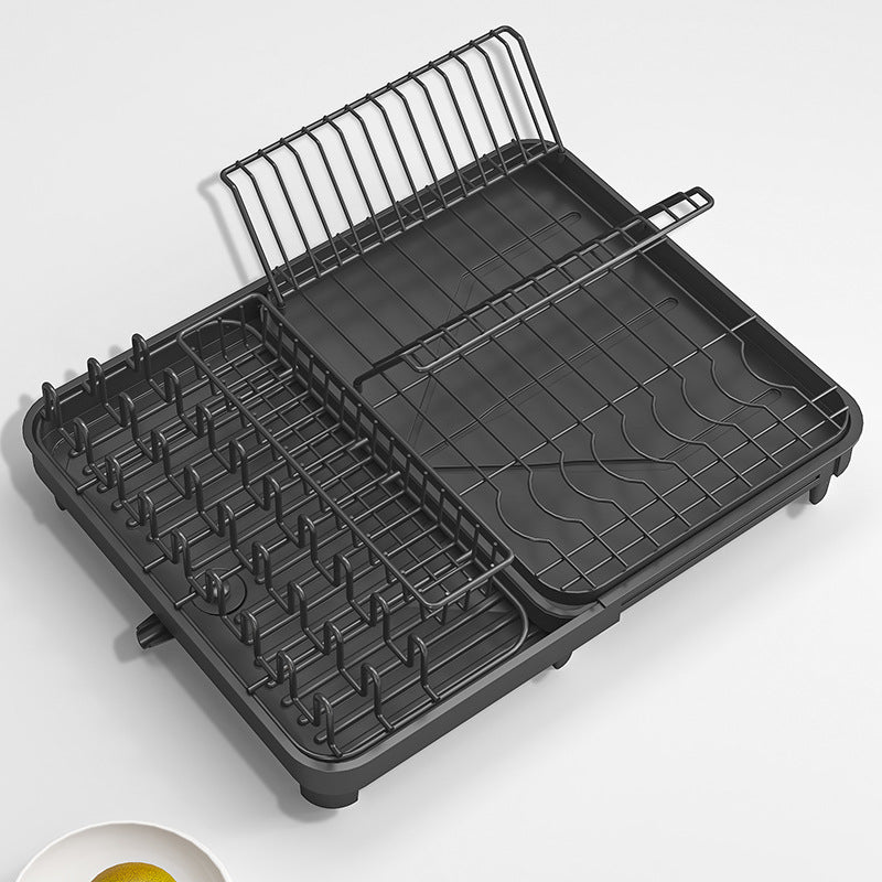 Kitchen Drain Rack Organizer - Multifunctional Detachable Steel Draining Dish Rack