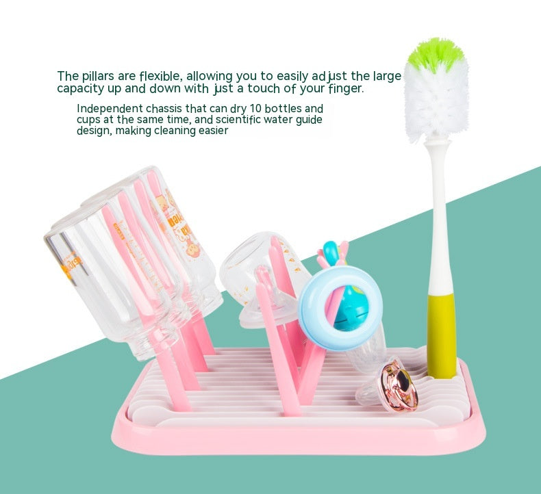 Multifunctional Portable Bottle Drying Rack for Baby & Kitchen Use
