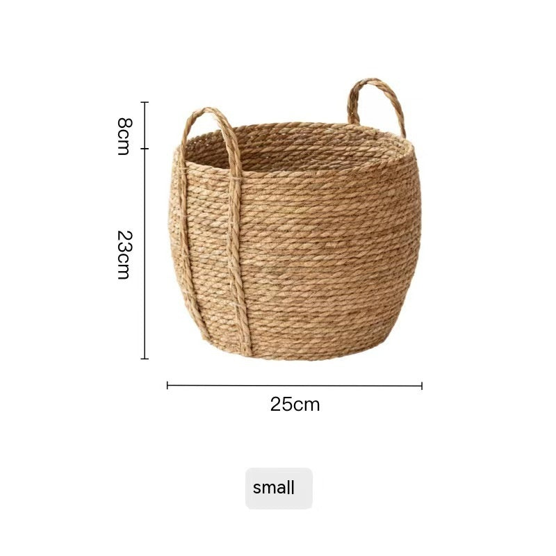 Handmade Vine Woven Flower Basket with Handle - Rustic Garden Decor