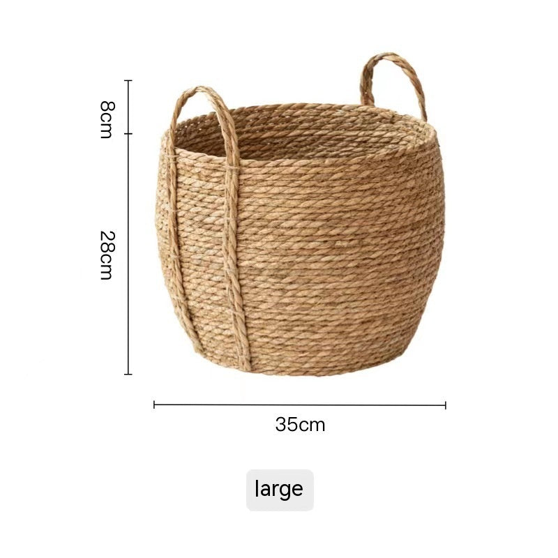 Handmade Vine Woven Flower Basket with Handle - Rustic Garden Decor