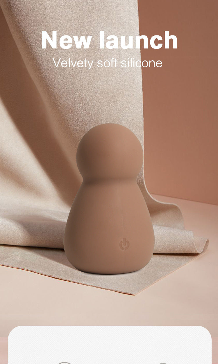Silicone Vibration Toy Puff for Adult Wellness, Brown, 48x48x78mm