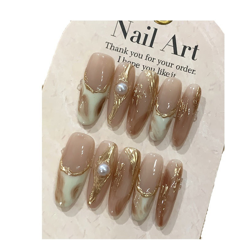 Luxury Handmade Nail Tips Set - French, Cat's Eye, Retro Styles, Multiple Sizes