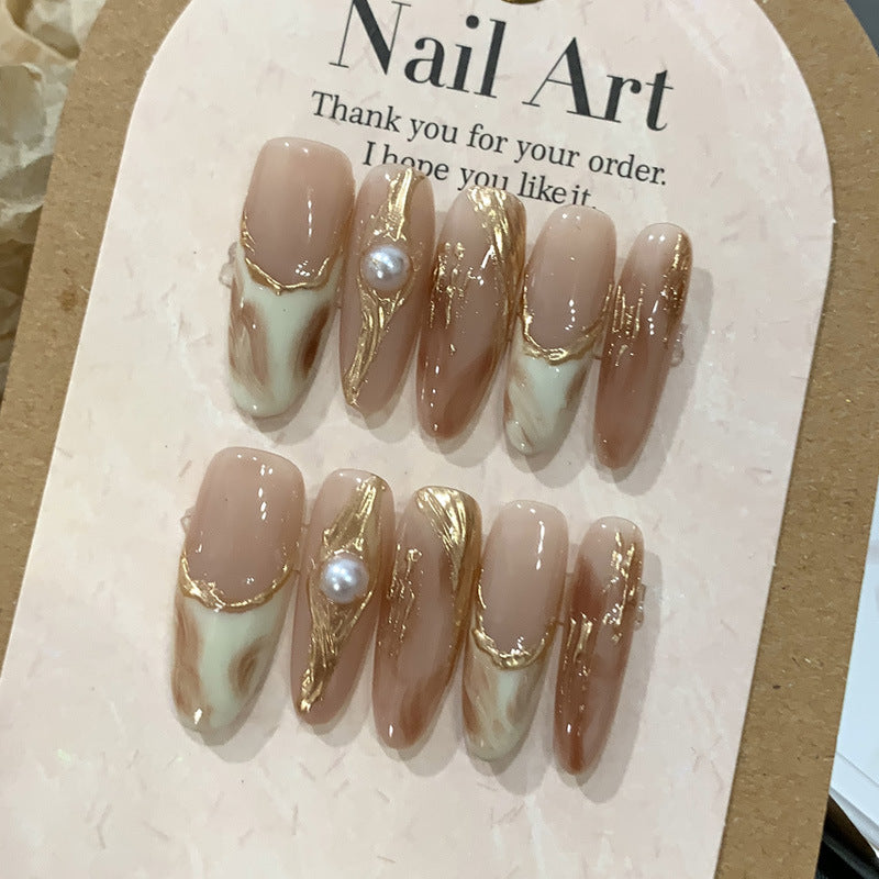 Luxury Handmade Nail Tips Set - French, Cat's Eye, Retro Styles, Multiple Sizes