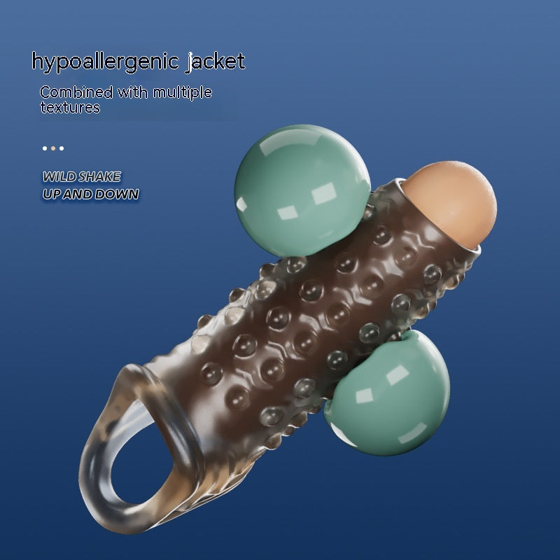 Male Condom Wearables Crystals - Long Thick Flexible Cover for Intimate Use