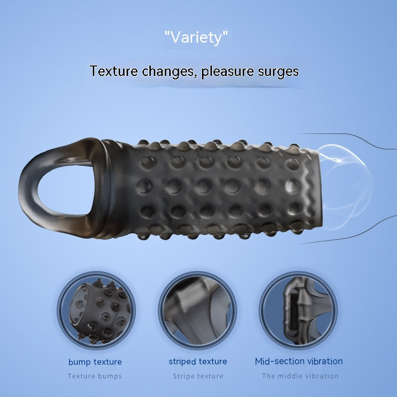 Male Condom Wearables Crystals - Long Thick Flexible Cover for Intimate Use