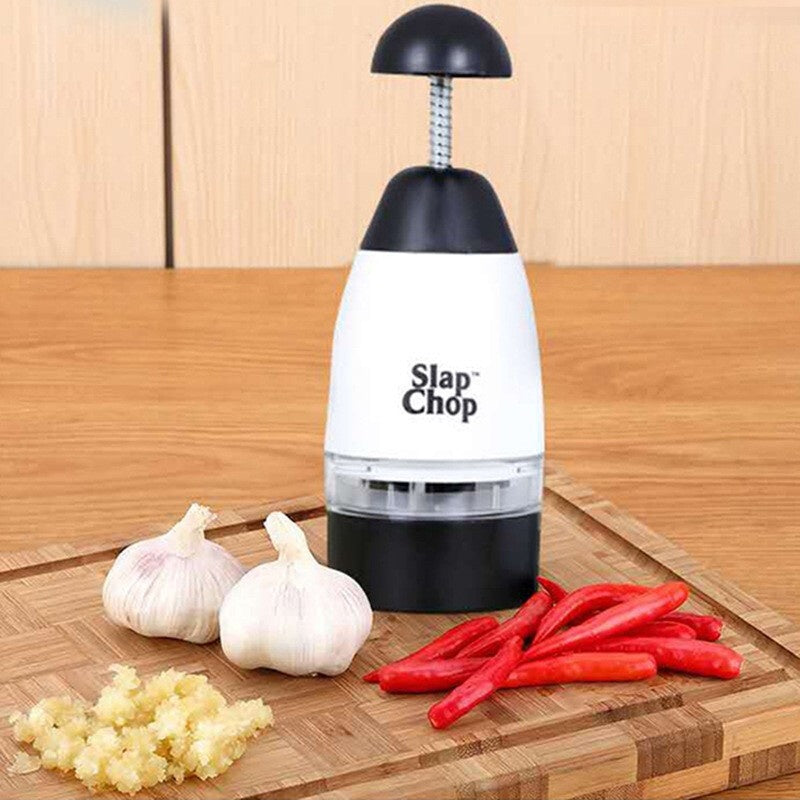 Manual Garlic Press with Cutter - Multi-Color Kitchen Tool