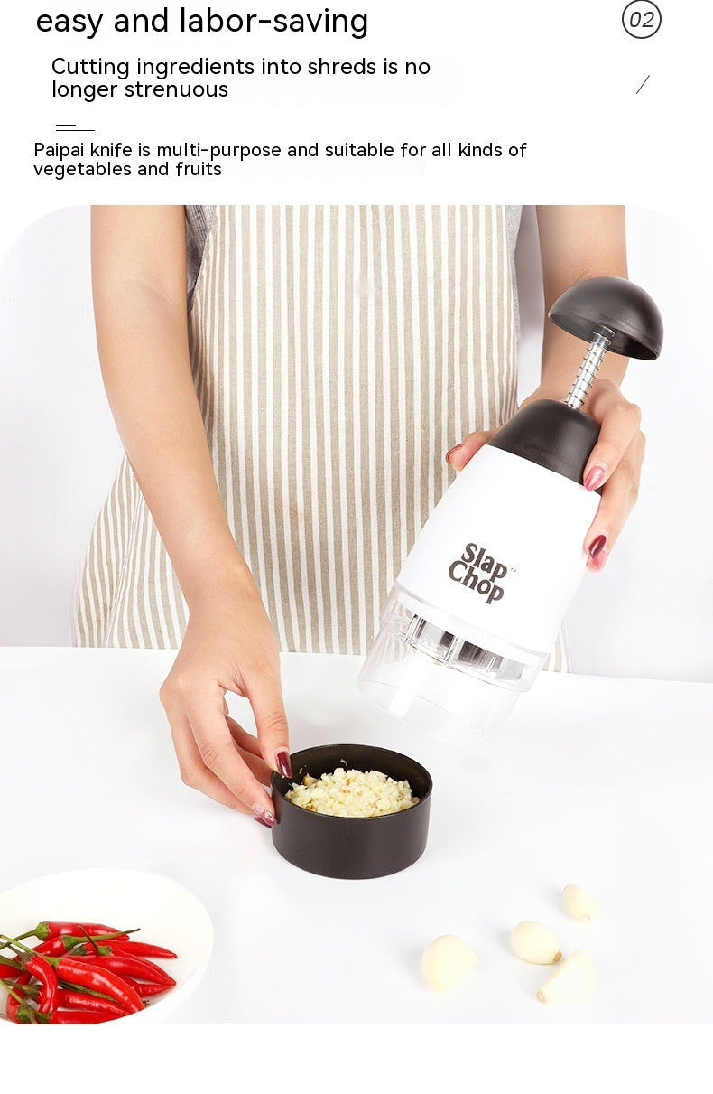 Manual Garlic Press with Cutter - Multi-Color Kitchen Tool