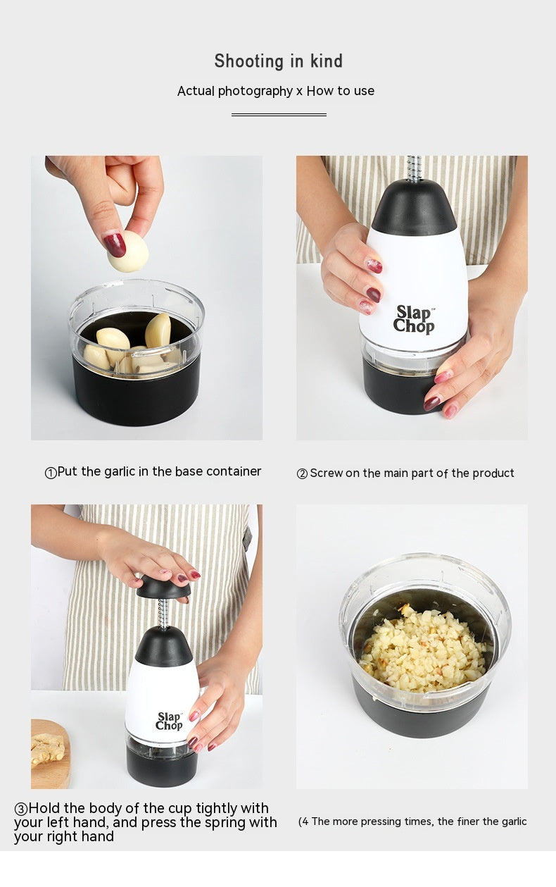 Manual Garlic Press with Cutter - Multi-Color Kitchen Tool