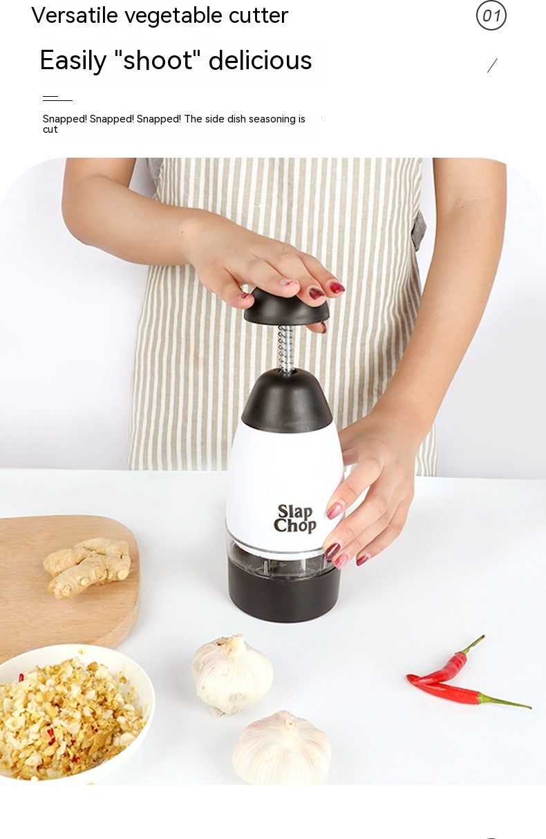 Manual Garlic Press with Cutter - Multi-Color Kitchen Tool