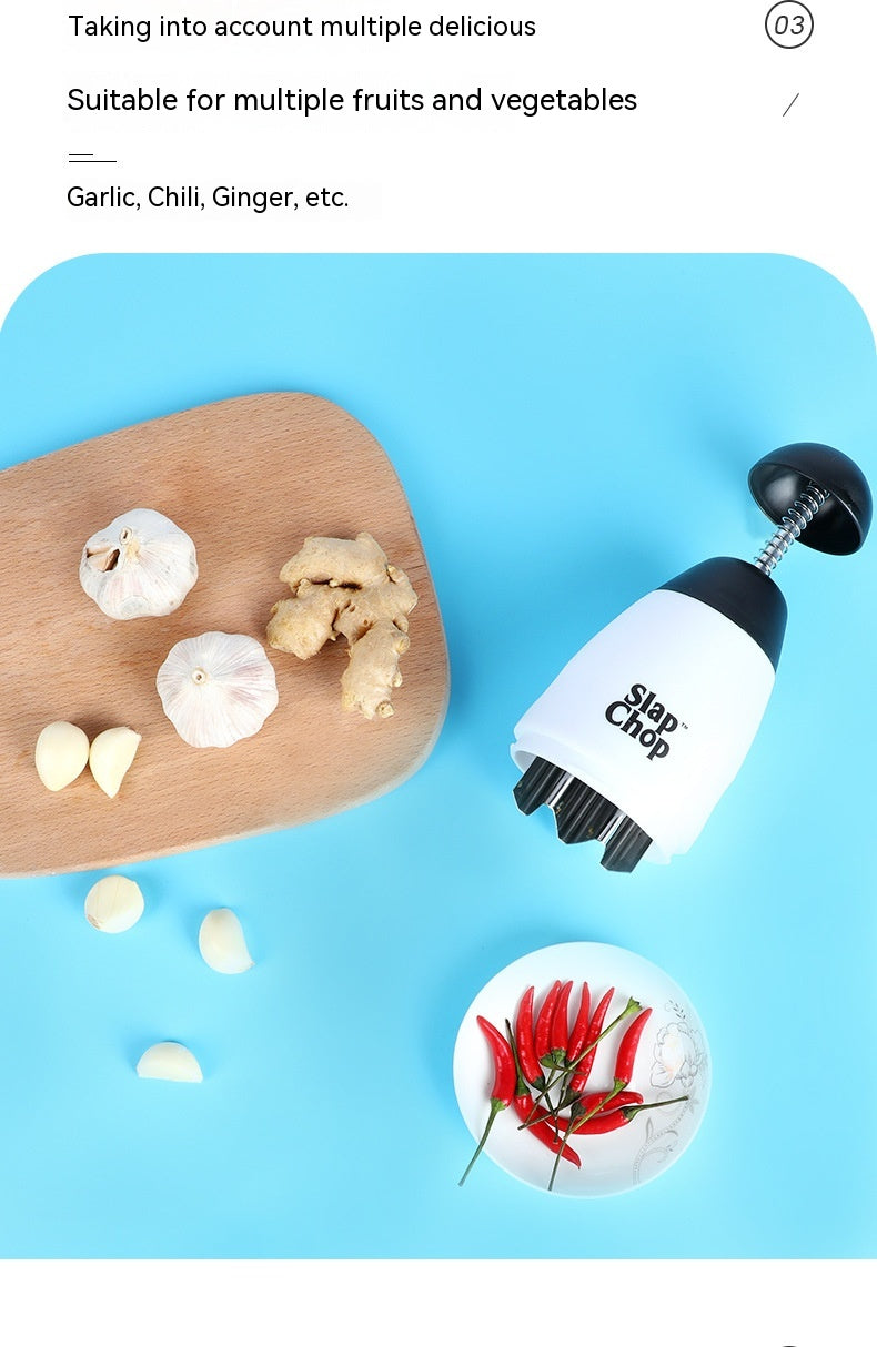 Manual Garlic Press with Cutter - Multi-Color Kitchen Tool