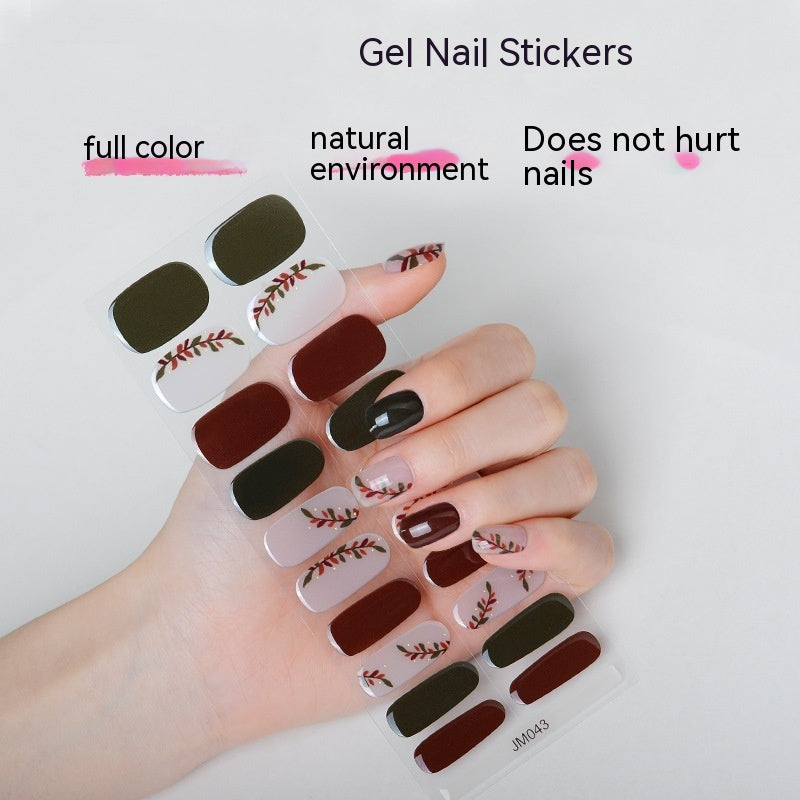 Waterproof Durable Semi-Curing Gel Nail Sticker Set for Nail Art