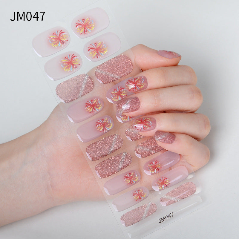 Waterproof Durable Semi-Curing Gel Nail Sticker Set for Nail Art