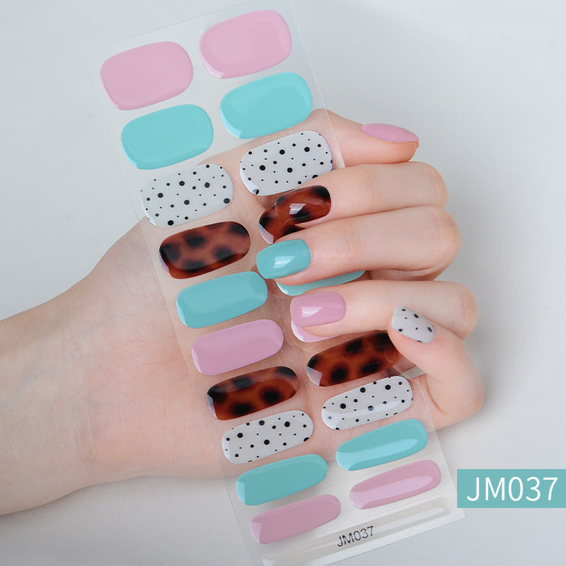 Waterproof Durable Semi-Curing Gel Nail Sticker Set for Nail Art