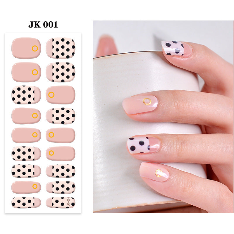 Waterproof Nail Sticker Set - Durable Semi-Baked UV Gel Art for Nails