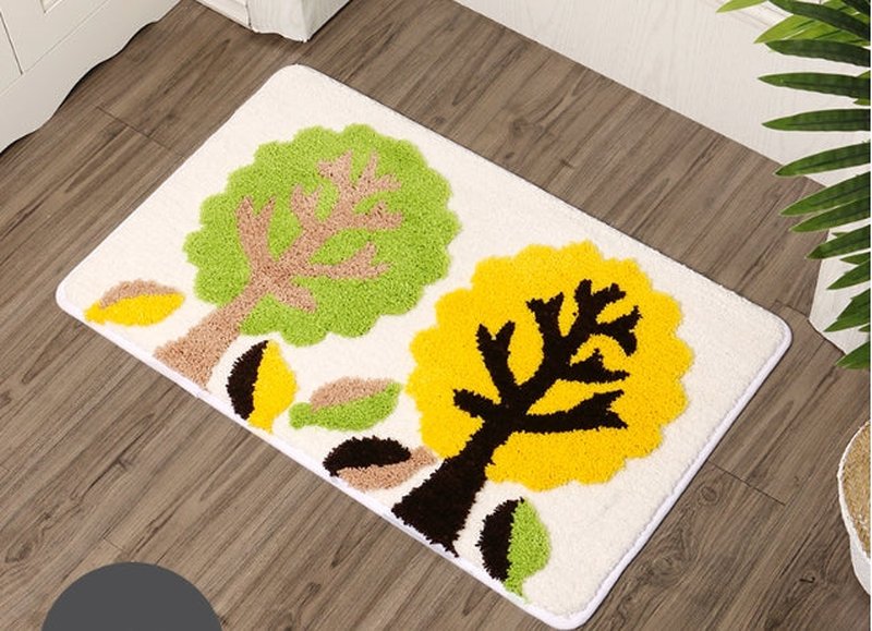 Absorbent Fiber Bathroom Mat Set for Toilet - Thickened Seat Cover & Cushions