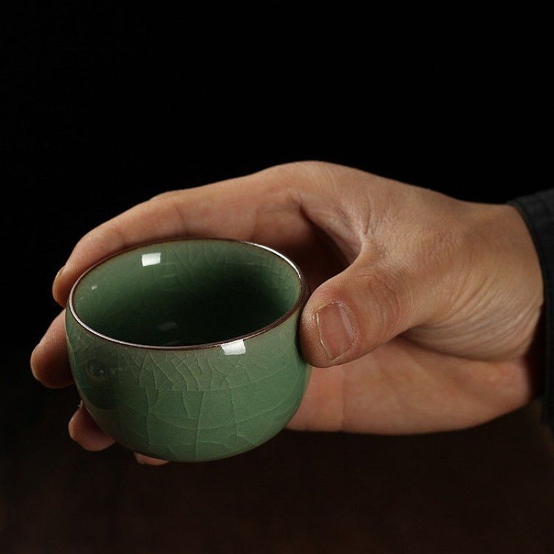 Ceramic Tea Cup Set with Ge Kiln Glaze - Kung Fu Tea Ceremony Accessories