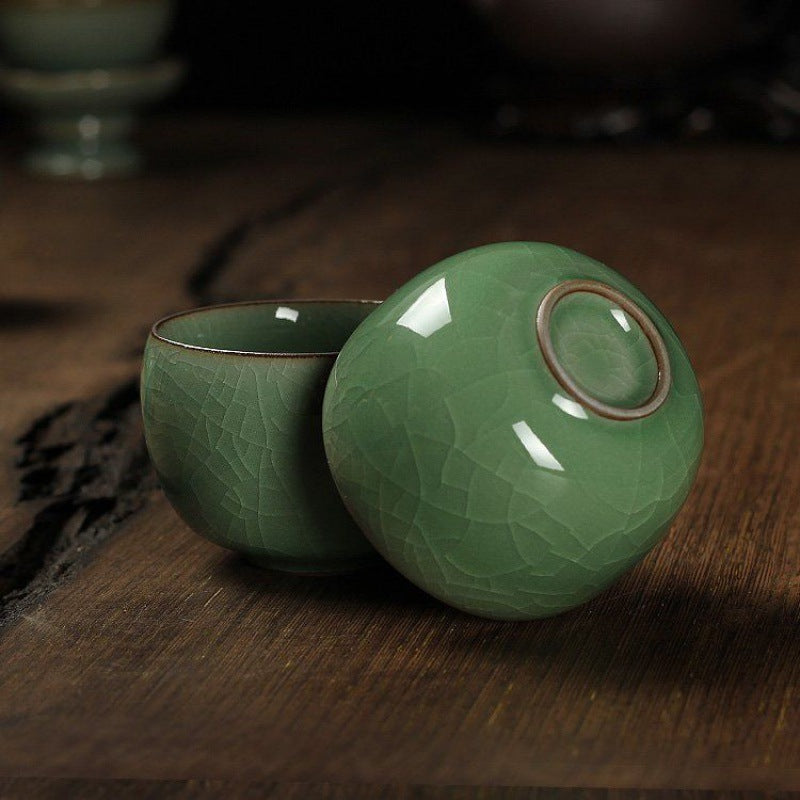 Ceramic Tea Cup Set with Ge Kiln Glaze - Kung Fu Tea Ceremony Accessories