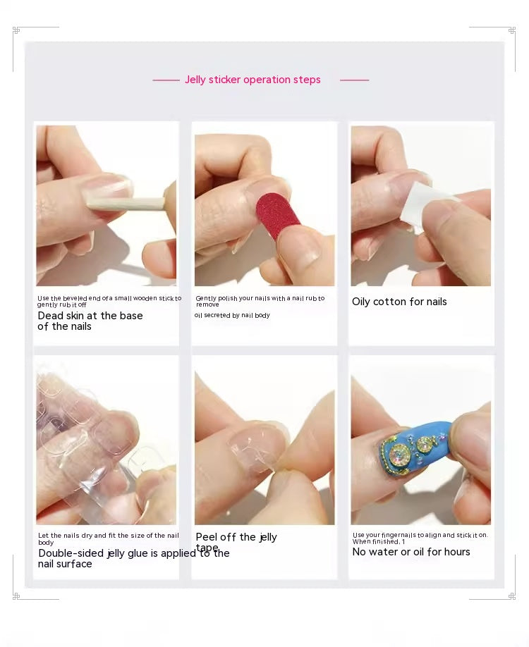 Red Cat's Eye Wedding Nail Set - Hand-Worn Bridal Nail Art
