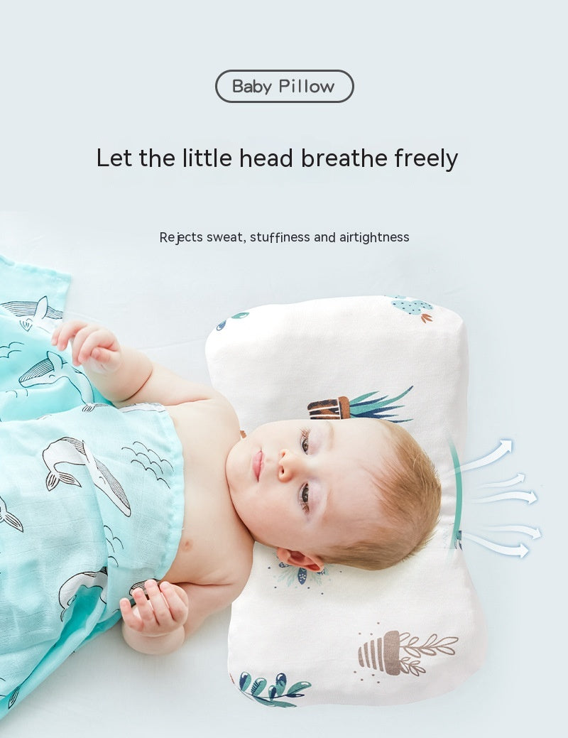 Newborn Infant Anti-Deviation Head Pillow - Baby Shaping Pillow 23x30cm