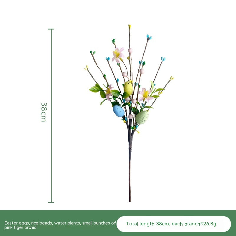 Easter Foam Egg Handle Bundle Decorative Flower for Holiday & Party
