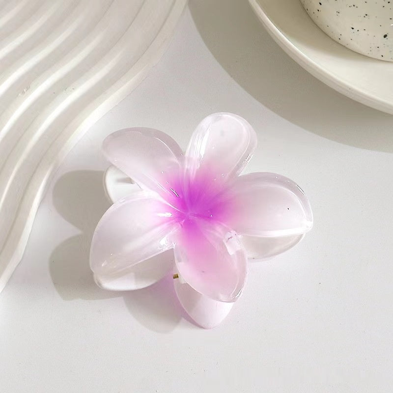 Flower Hair Clip with Egg Bauhinia Flower Back Spoon Grip - Multiple Colors