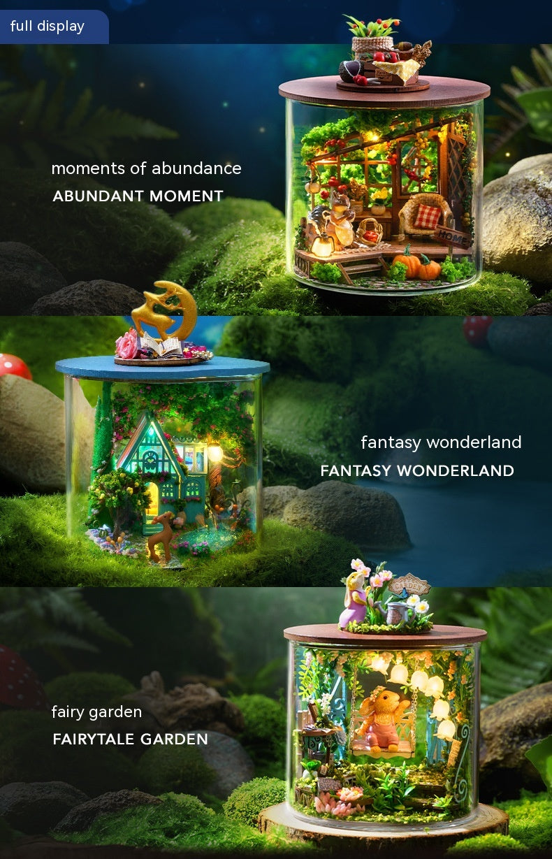 3D Architectural Wooden Model Kit - DIY Cabin Dream Bottle Assembly