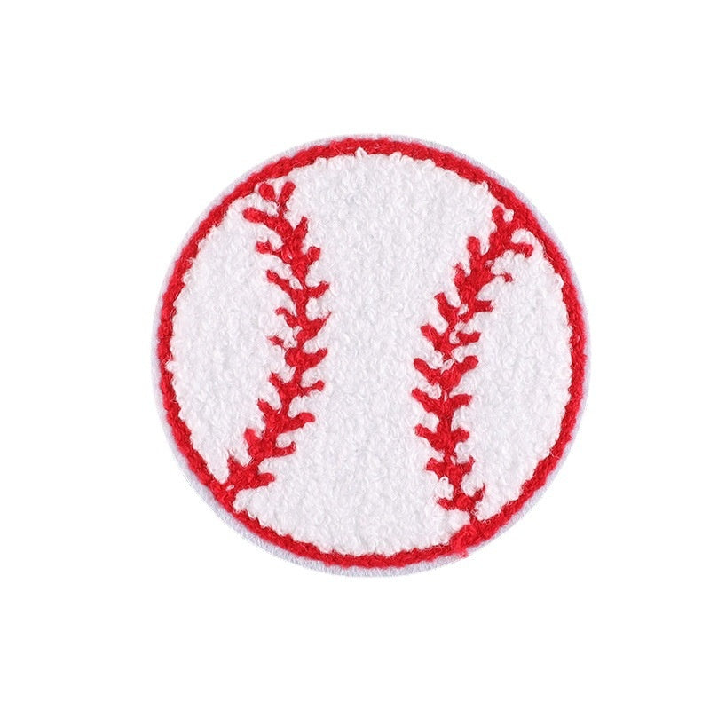 Baseball Cloth Label with Hot Melt Adhesive for Embroidery and Crafting