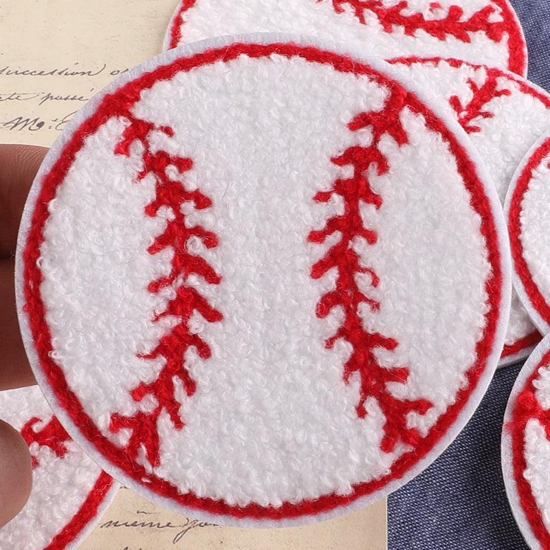 Baseball Cloth Label with Hot Melt Adhesive for Embroidery and Crafting