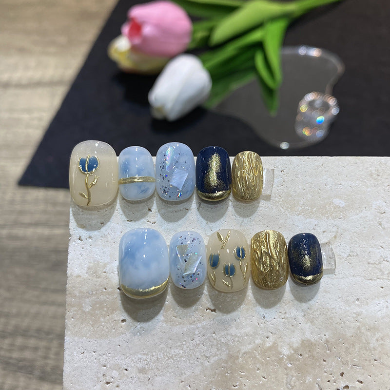Nail Stickers with Jelly Glue & Tools Kit