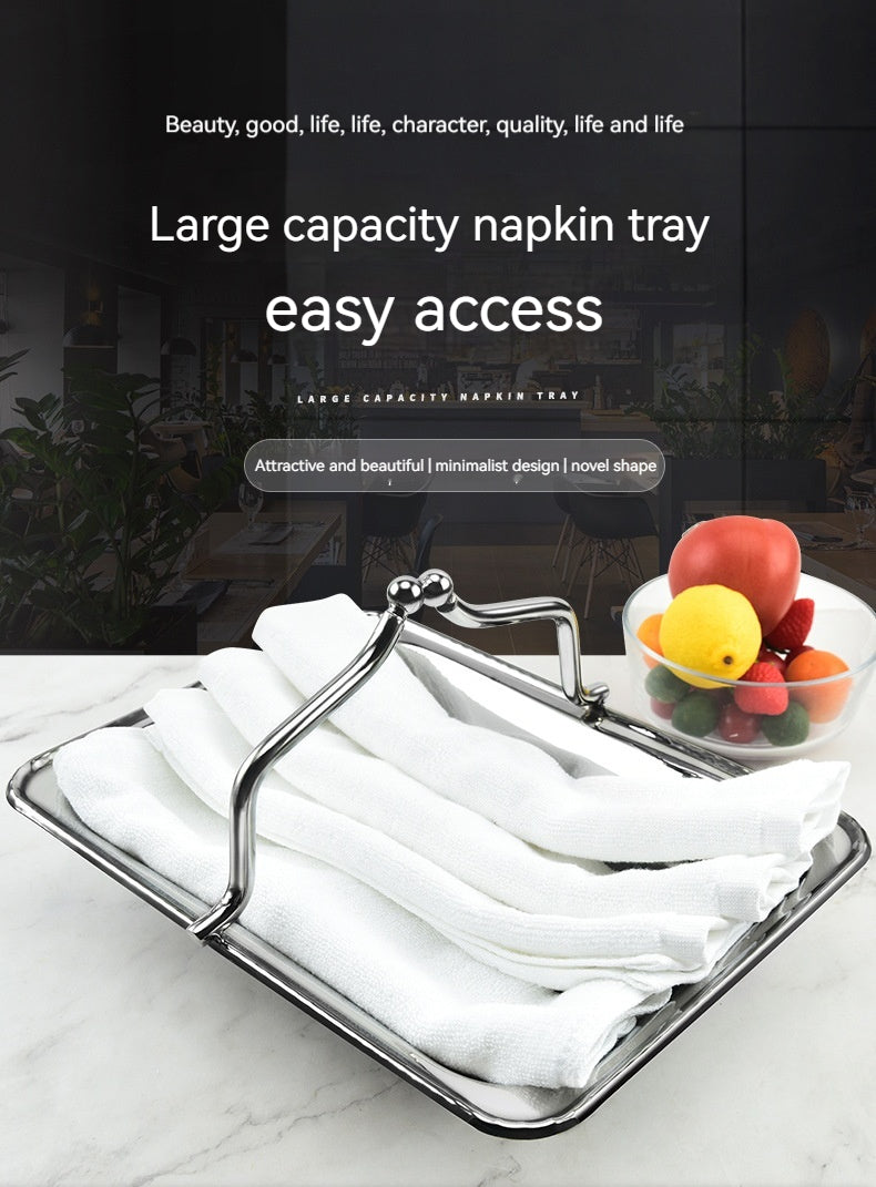Stainless Steel Towel Basket for Kitchen & Bathroom Storage - Hot & Cold Wet Meal