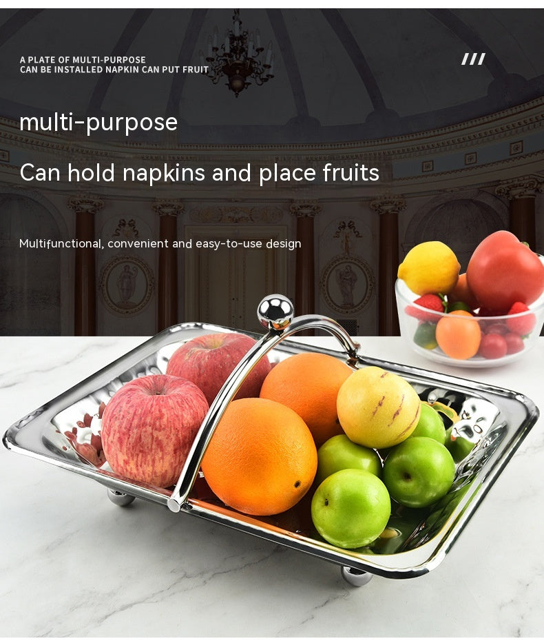 Stainless Steel Towel Basket for Kitchen & Bathroom Storage - Hot & Cold Wet Meal
