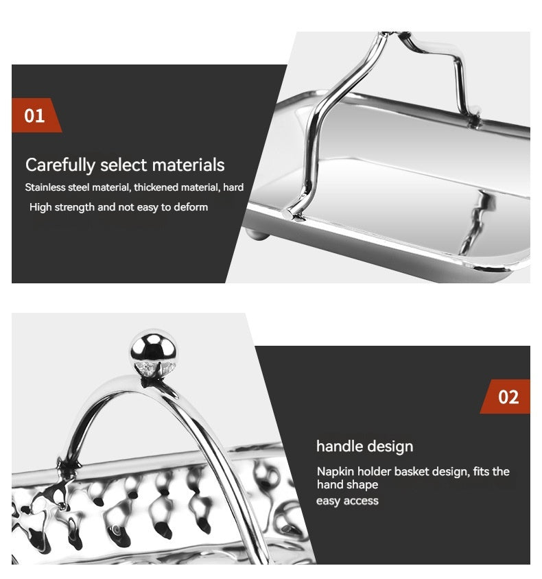 Stainless Steel Towel Basket for Kitchen & Bathroom Storage - Hot & Cold Wet Meal