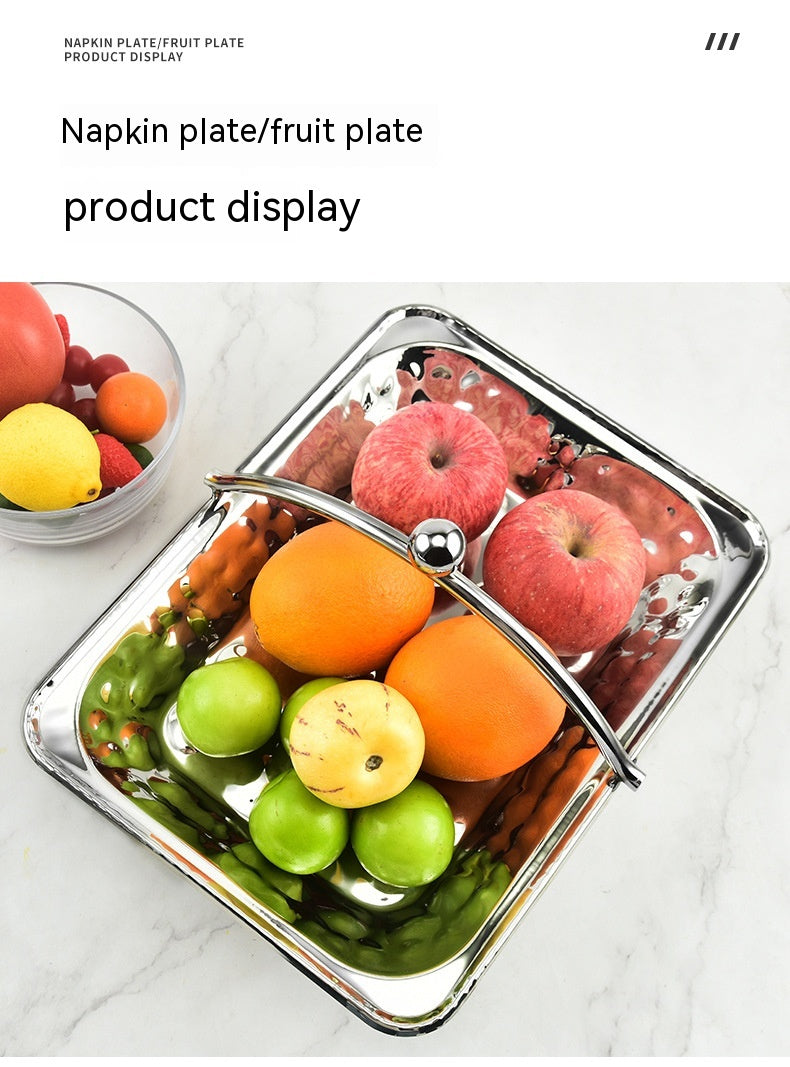 Stainless Steel Towel Basket for Kitchen & Bathroom Storage - Hot & Cold Wet Meal