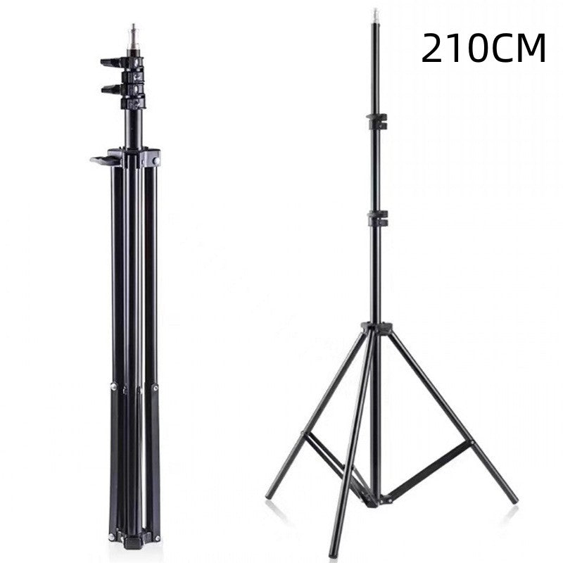 Portable Live Broadcast Tripod Stand with Adjustable Light Mounts