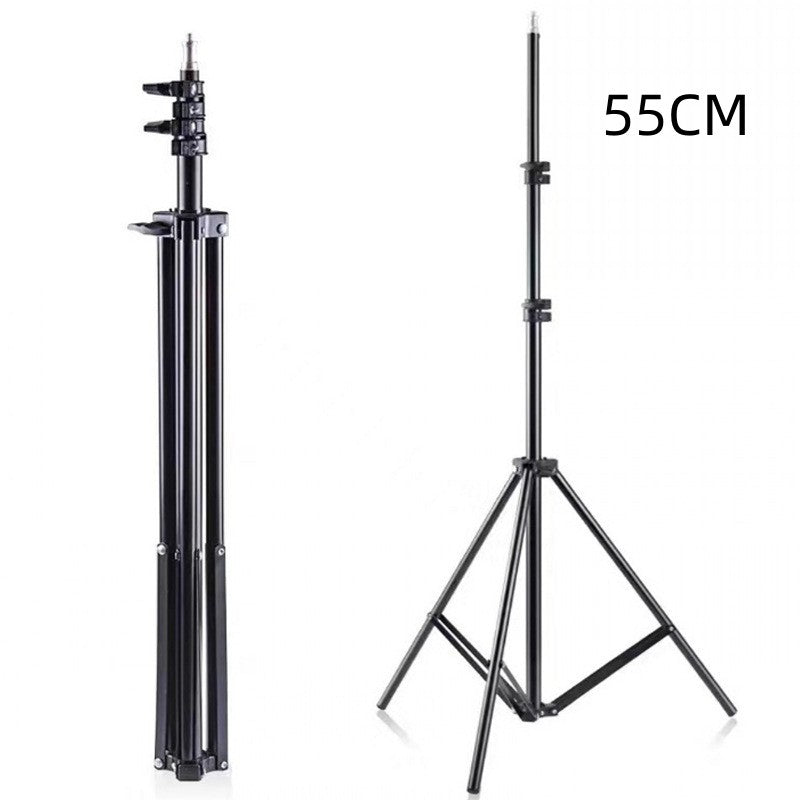 Portable Live Broadcast Tripod Stand with Adjustable Light Mounts