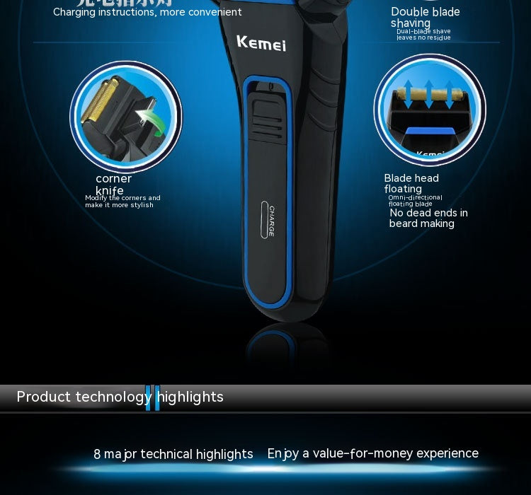 Rechargeable Electric Shaver for Men