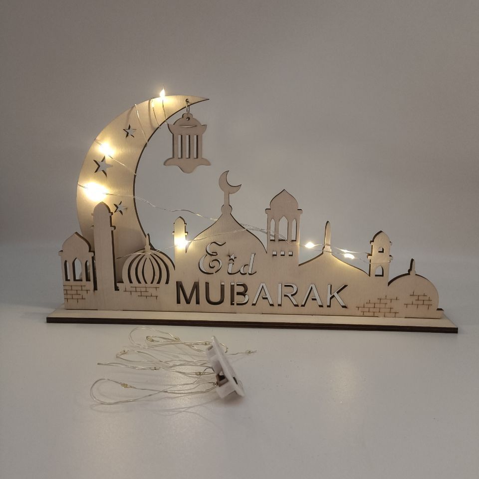 Wooden Moon and Star Ornaments with LED Lights - DIY Home Decor