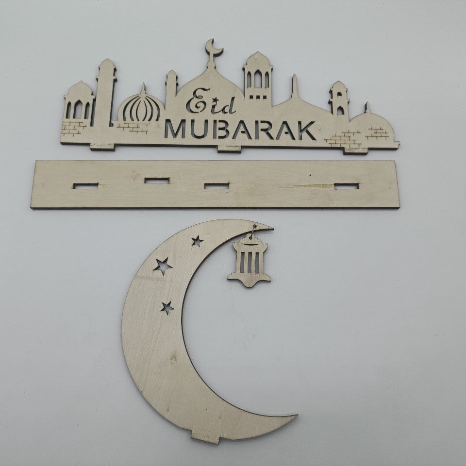 Wooden Moon and Star Ornaments with LED Lights - DIY Home Decor