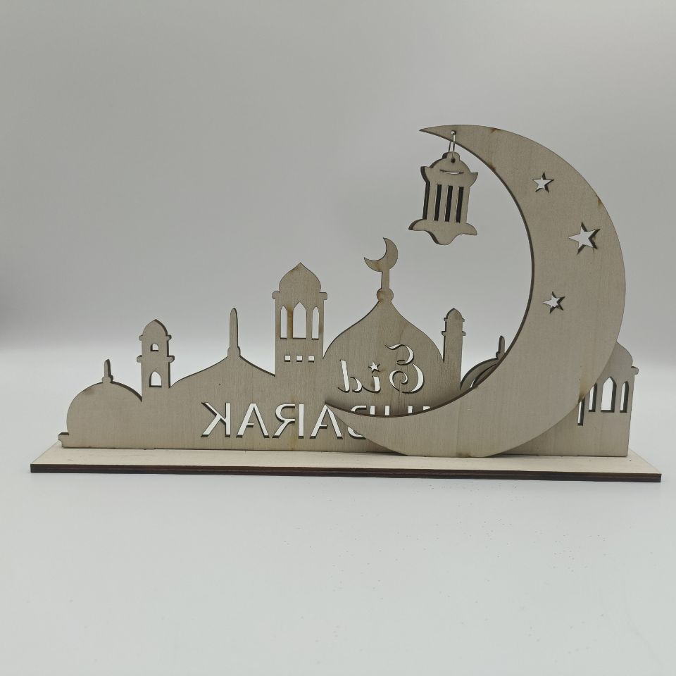 Wooden Moon and Star Ornaments with LED Lights - DIY Home Decor