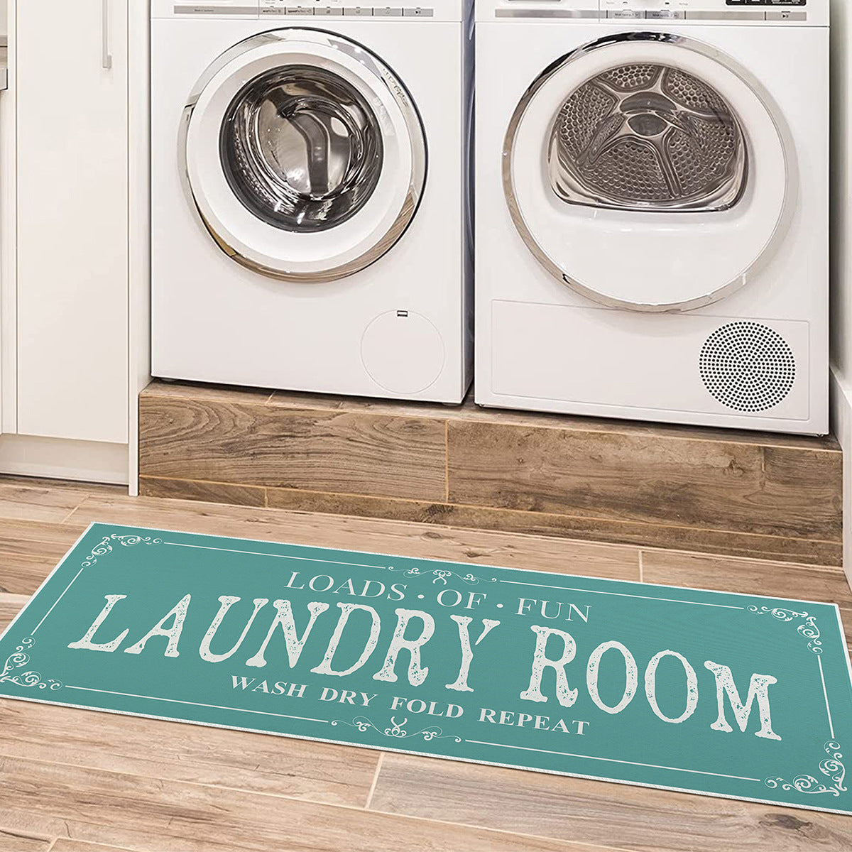 Non-Slip Absorbent Kitchen Bathroom Door Mat - Thickened Polyester Floor Rug