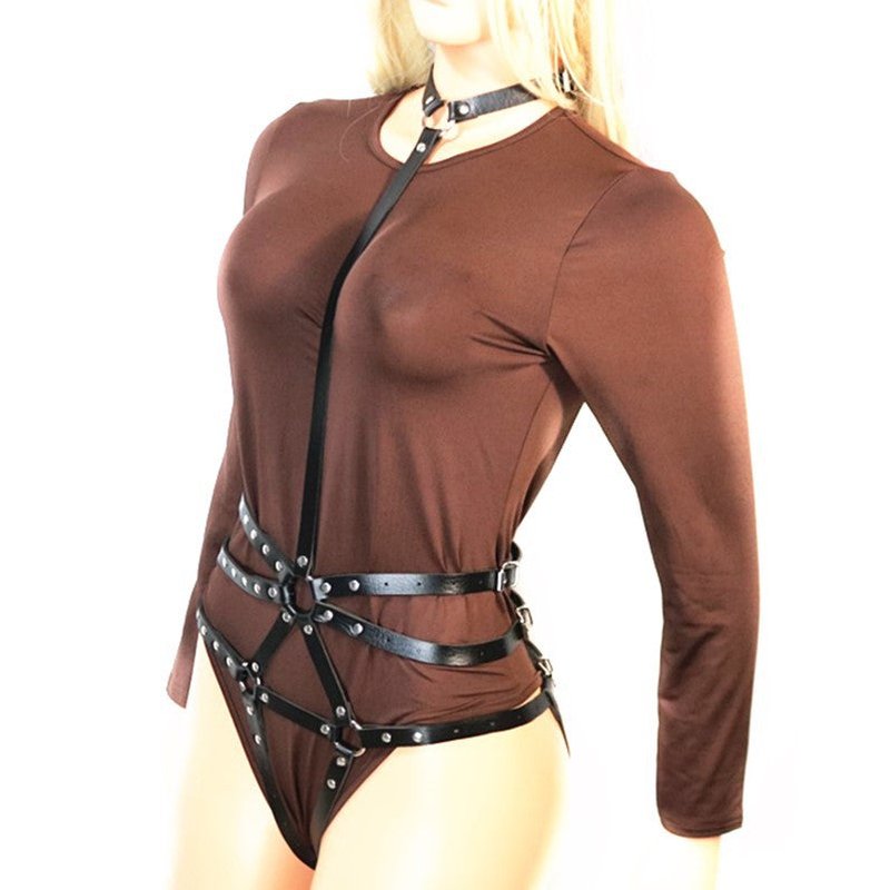 Versatile Leather Collar Belt for Waist and Leg Support - Unisex Adjustable Strap