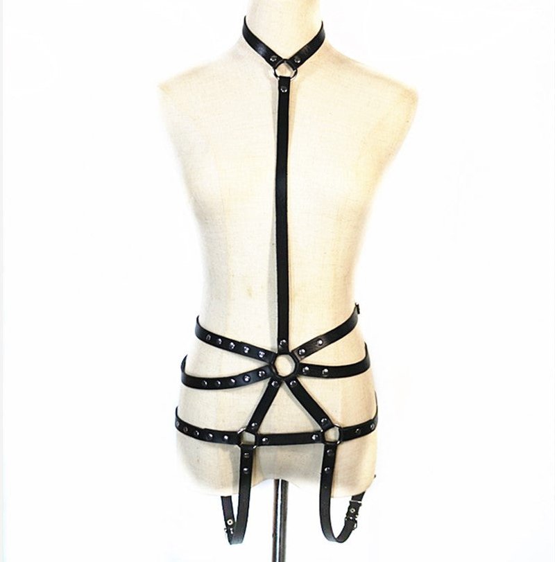 Versatile Leather Collar Belt for Waist and Leg Support - Unisex Adjustable Strap