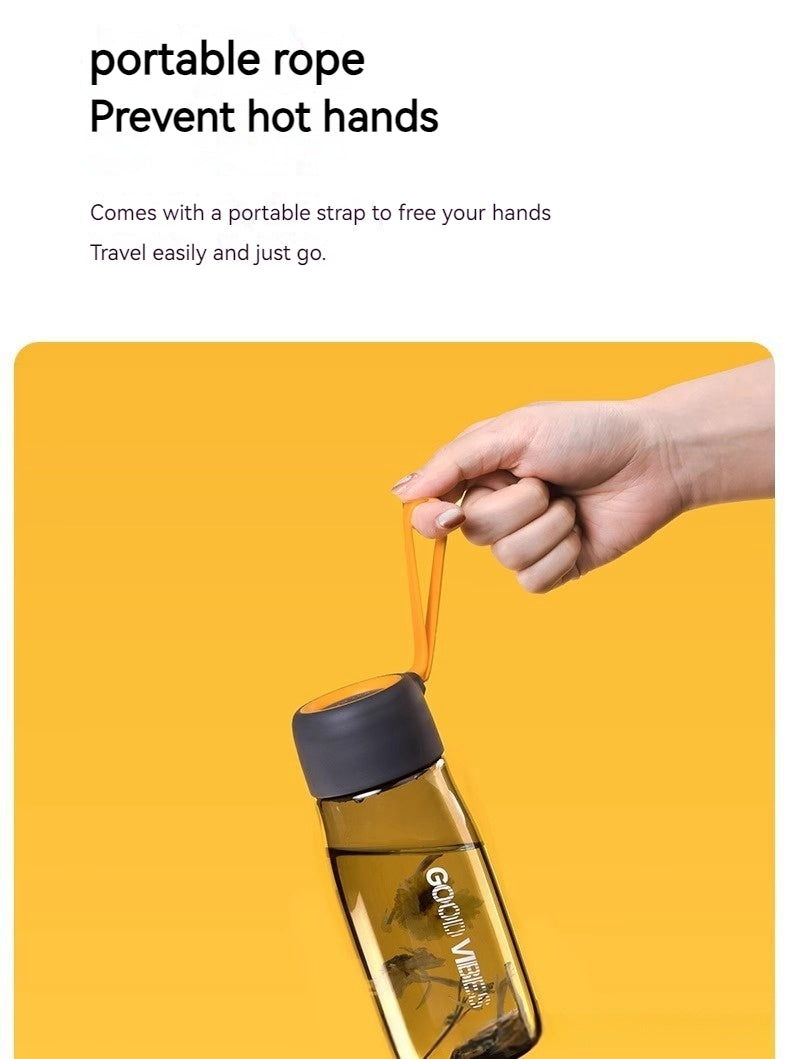 Portable Fitness Tumbler with Tea Infuser 520ml - Colorful Sports Drinkware